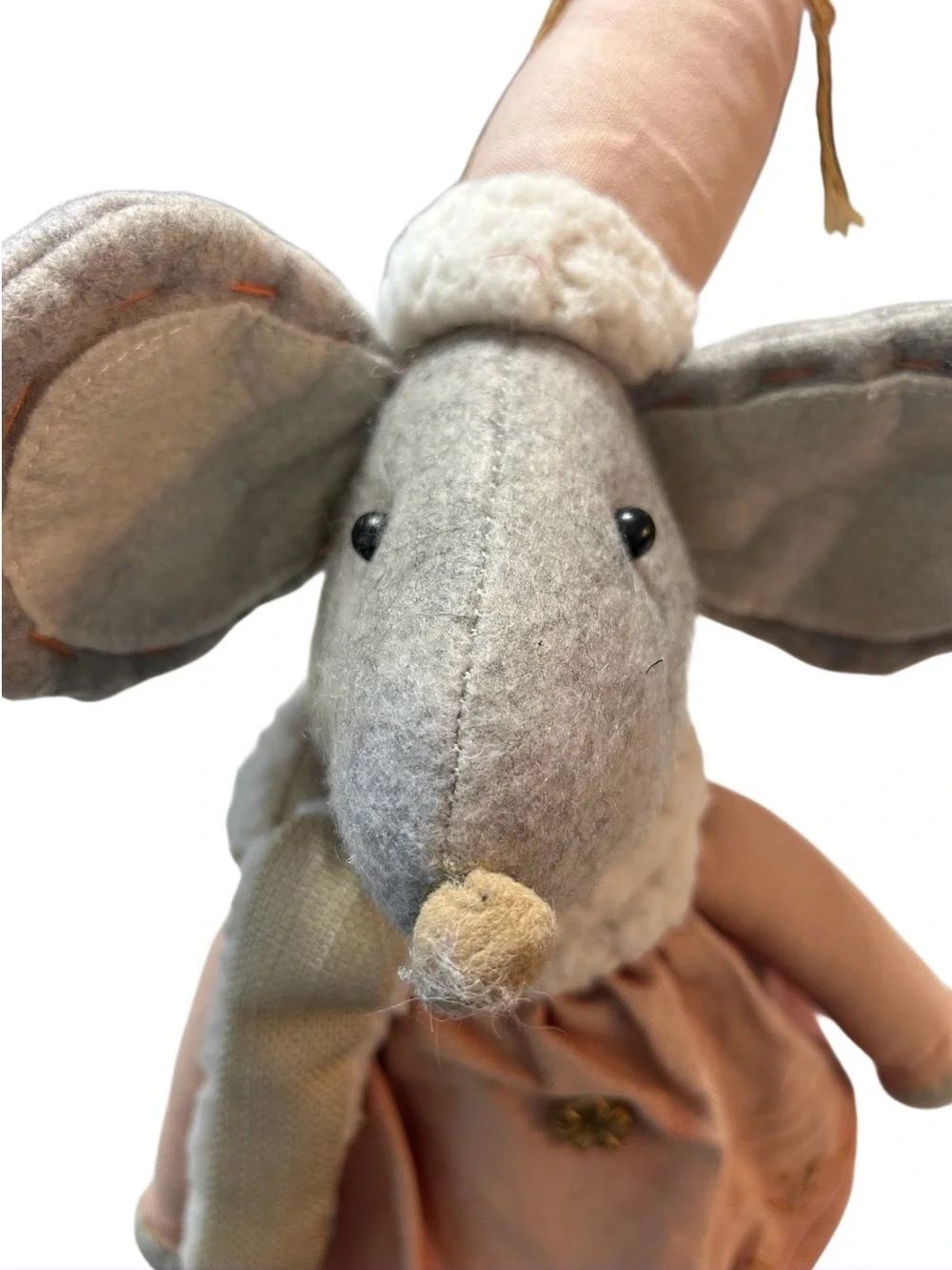 Handmade Whimsical Plush Mouse Doll Self Sitter 22”